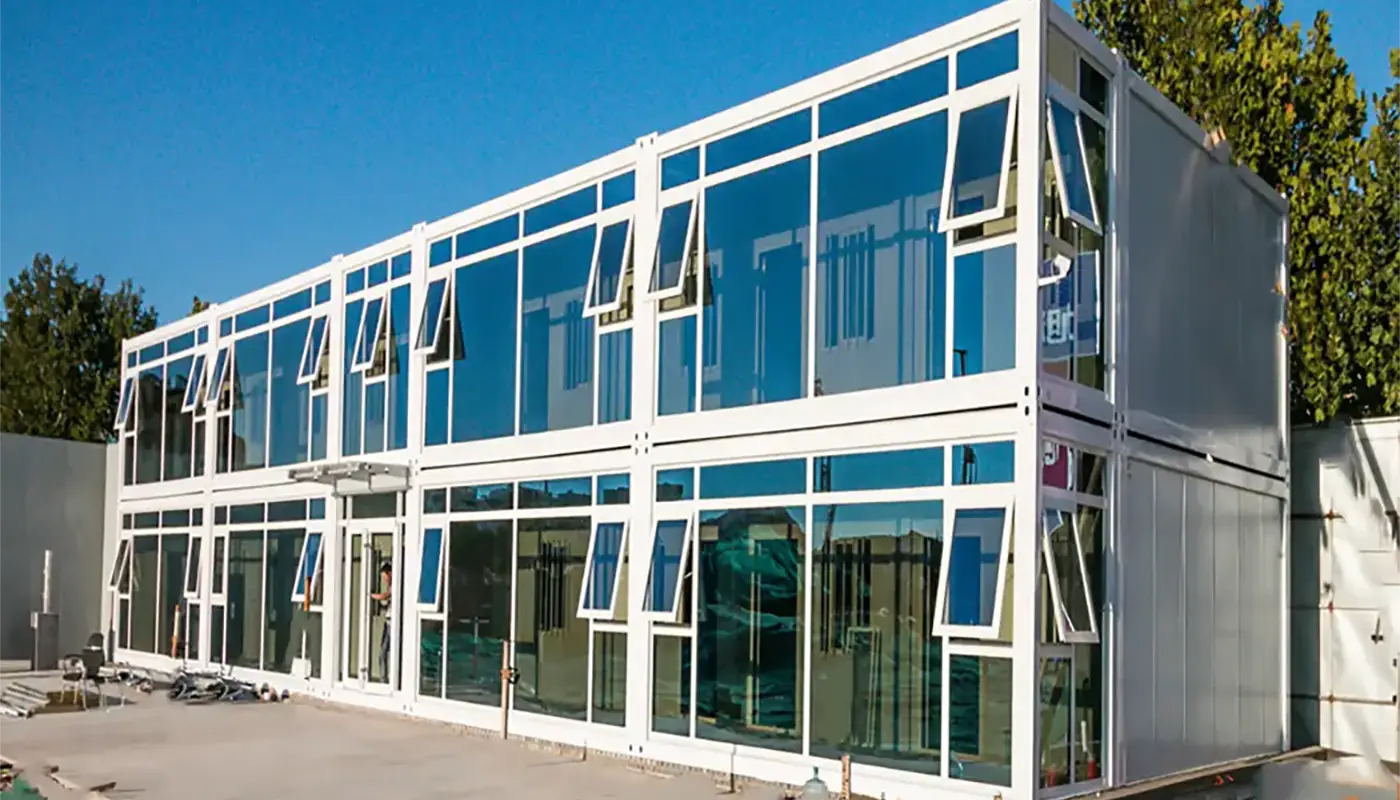 Κατοικία σε μορφή container για επιχειρήσεις - Modern Building - Προκάτ Σπίτια - Τροχοβίλες